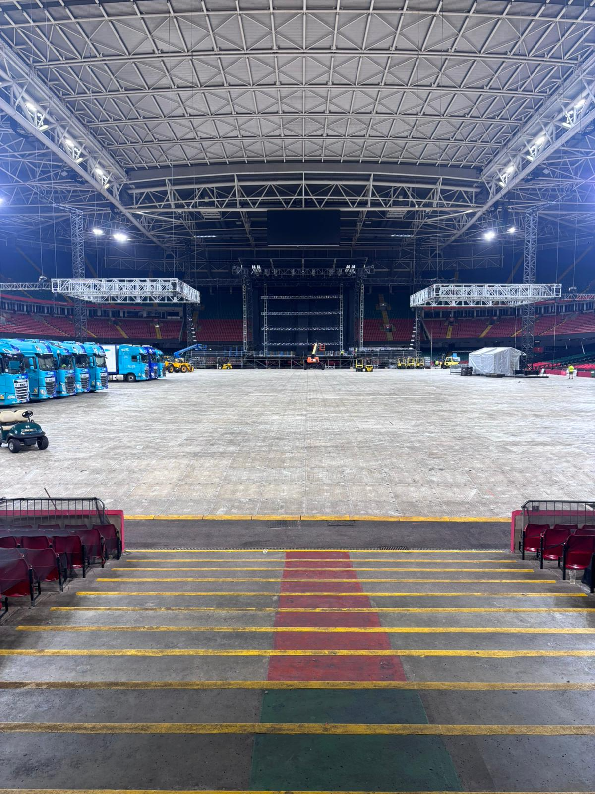 Overnight Site Stage Setup Steel Setup